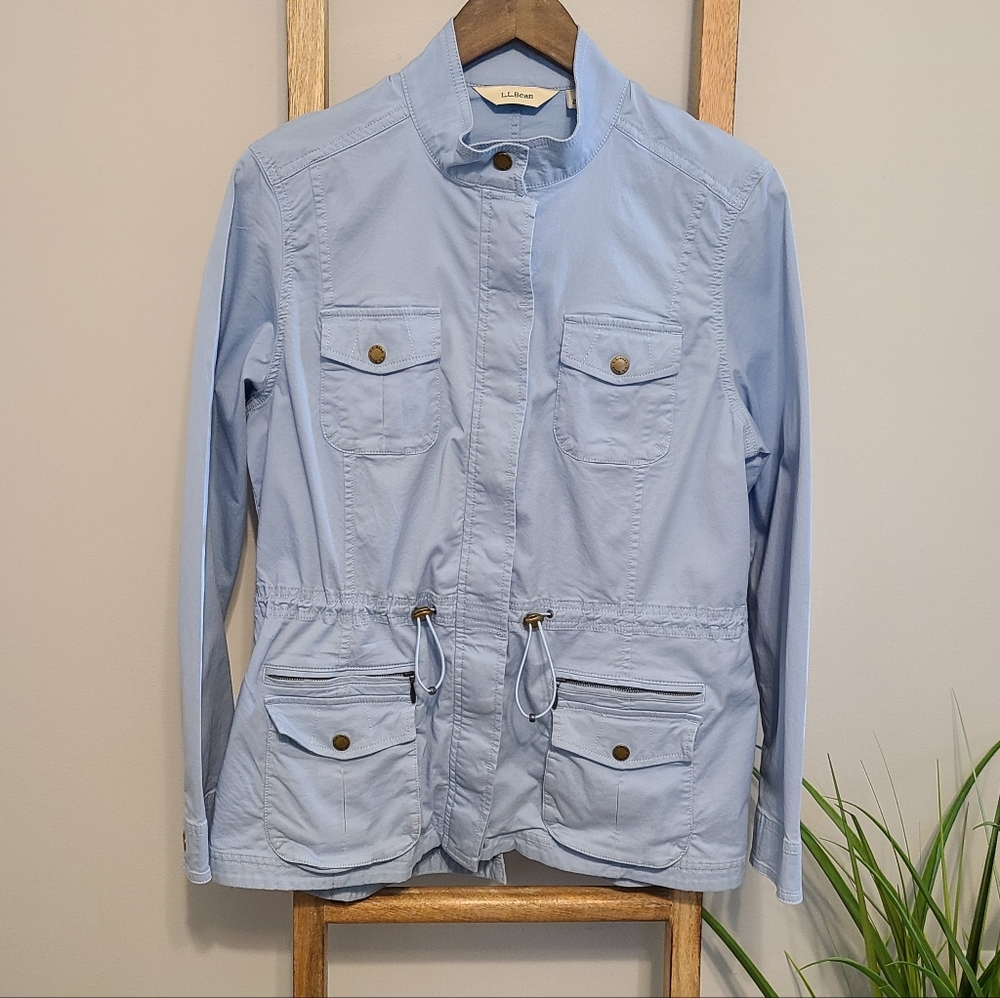 LL Bean Womans Light Spring Utility Jacket Size Large